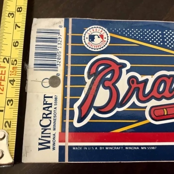 Vintage Atlanta Braves Car Bumper Sticker WinCraft 11.4” X 3” - Picture 4 of 6